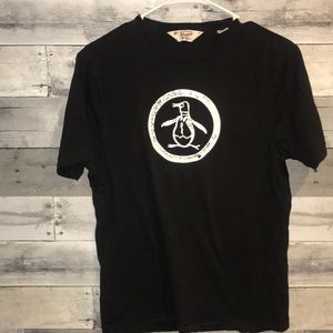 Black Original Penguin Logo Tee
